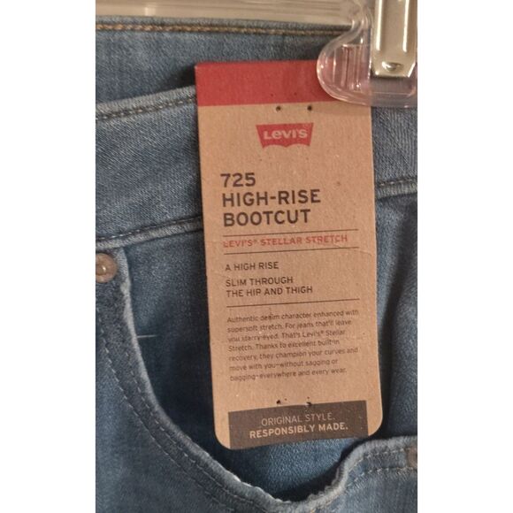 NWT Levi's 725 High-Waist Classic Stretch Bootcut Jeans Size 28x32 Western - Picture 5 of 10